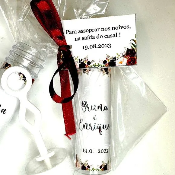 Bolinha de Sabão Casamento Personalizada - foto 2