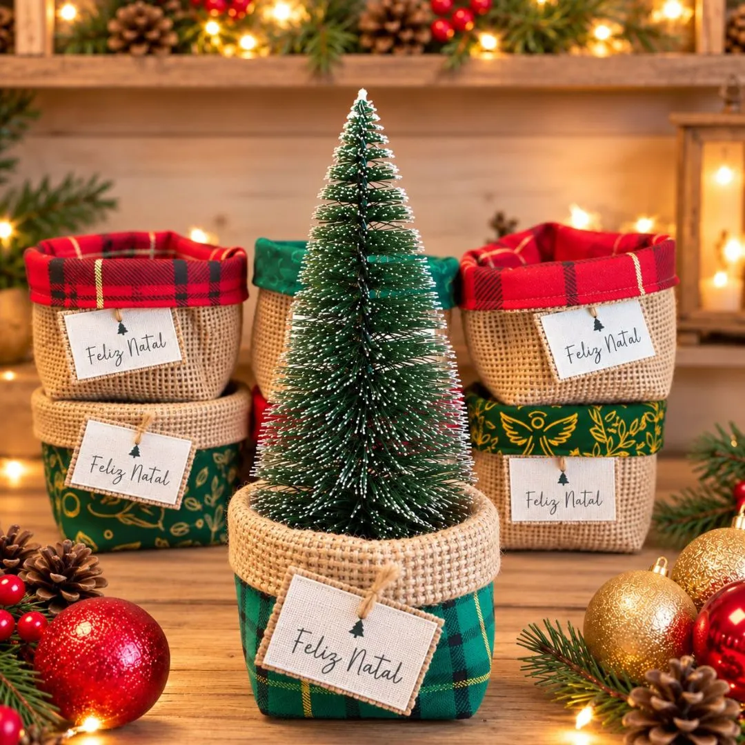 Cachepô Mini 6cm Natal e Ocasiões Especiais - artesanato de Craft.Mimo