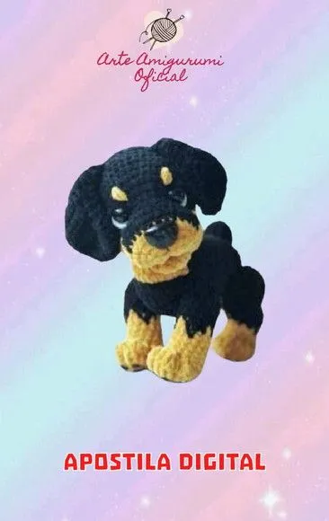 Receita Cachorro Rottweiler - Amigurumi