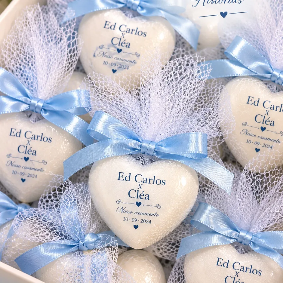 20 Lembracinhas Corações de Sabonetes Personalizados - foto 5