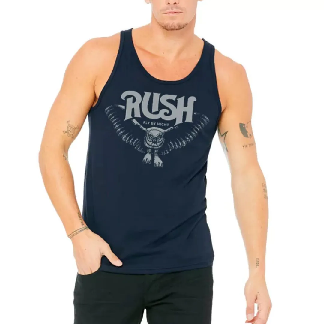 Camiseta regata Rush, estampa Fly By Night tamanhos unisex - artesanato de Lado B Rock Camisetas