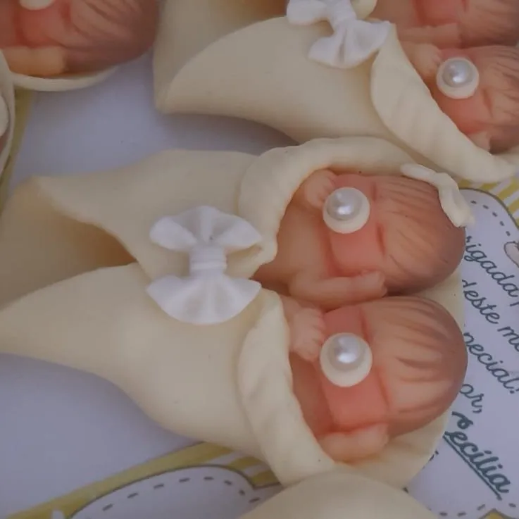 lembrancinha maternidade gêmeos na manta kit c/ 10 unidades - foto 7