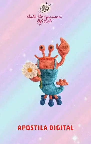 Receita Lagosta - Amigurumi - artesanato feito à mão por Arte Amigurumi Oficial