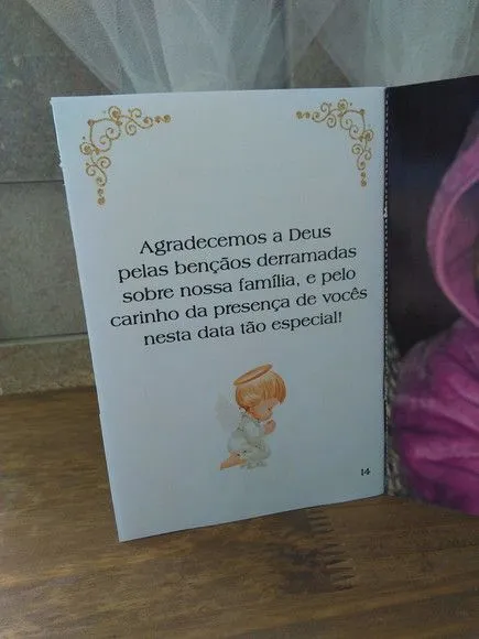 Livro de orações luxo com foto para batismo - foto 4