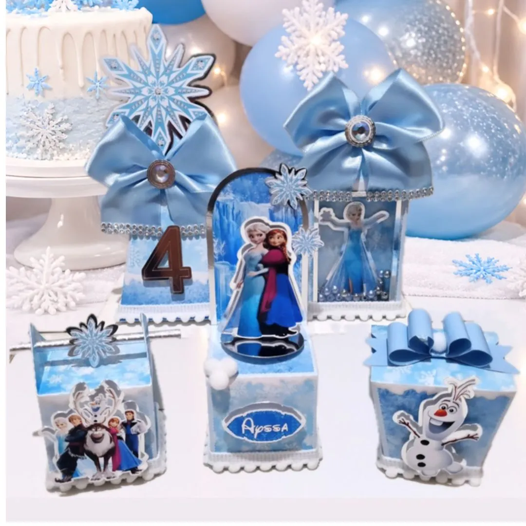 kit 20 caixinhas Personalizadas Frozen Lembrancinhas Decoração Festa infantil Papelaria Caixinha Frozen
