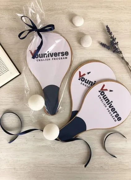 Raquete Ping Pong - Logo Marca - feito à mão por Mi Papelaria Criativa