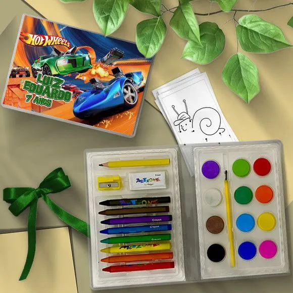 Estojo de Pintura - Hotwheels Personalizado - artesanato de Mi Papelaria Criativa