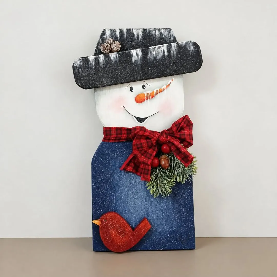 Boneco de Neve Rústico - decoração de Natal