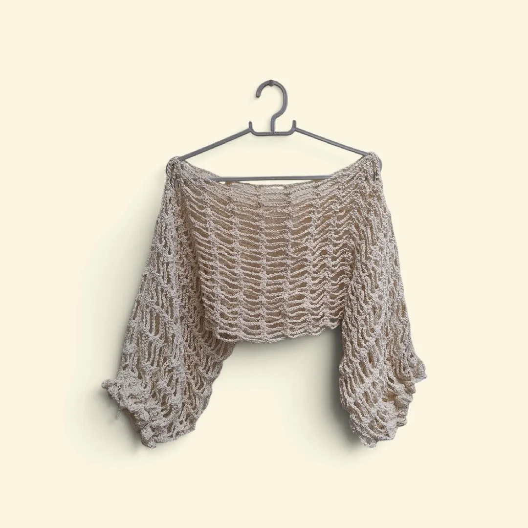 Blusinha Charme em Crochet ✨ - artesanato feito à mão por Luna Dreads e Artes 🌜