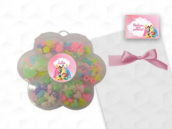 Kit Miçangas Princesas Personalizada - artesanato feito à mão por creativitybynina