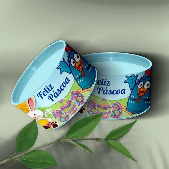 Tubo Lata - Galinha Pintadinha Personalizada - feito à mão por Mi Papelaria Criativa