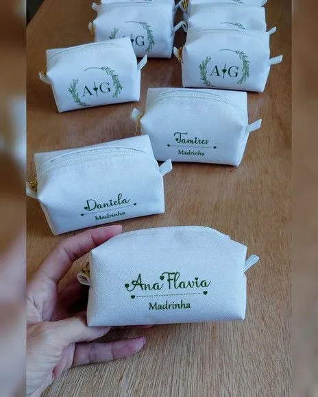 Necessaire Mini Box - Branco e Verde Militar - foto 2