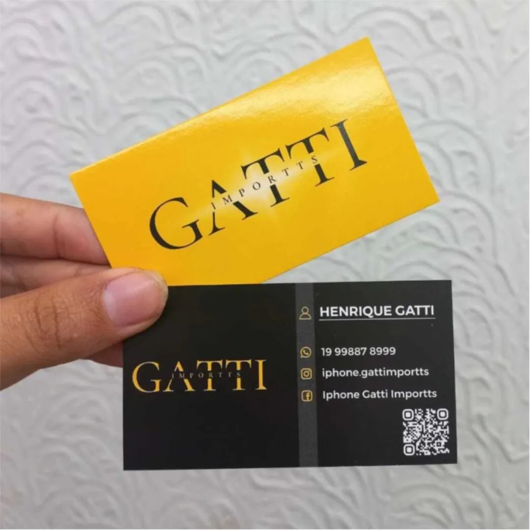 Cartões de Visita Brilhosos Papel Couchê 250g Personalizados - foto 4