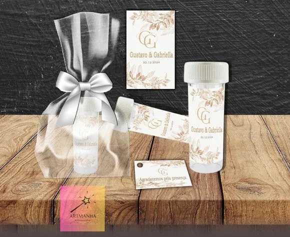 Bolha de Sabão Casamento Personalizada