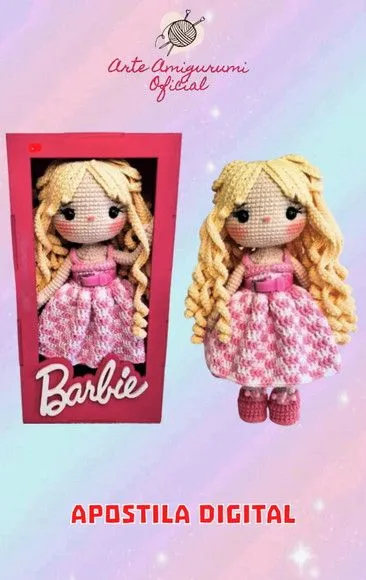 Receita Boneca Barbie Amigurumi - feito à mão por Arte Amigurumi Oficial