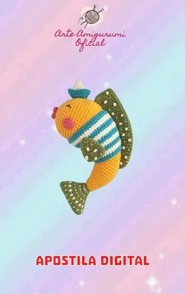 Receita Peixe Pirata - Amigurumi - artesanato feito à mão por Arte Amigurumi Oficial