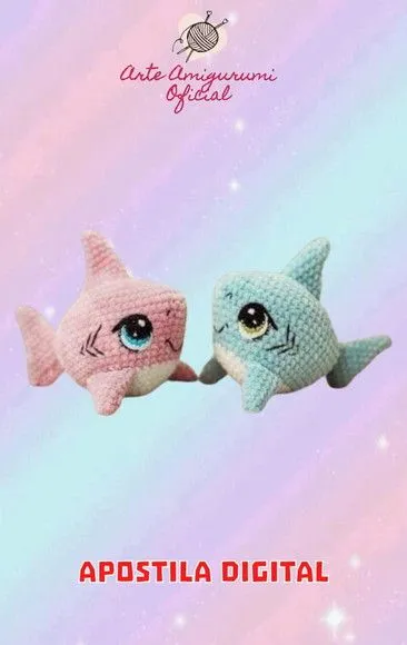 Receita Tubarão - Amigurumi - artesanato feito à mão por Arte Amigurumi Oficial