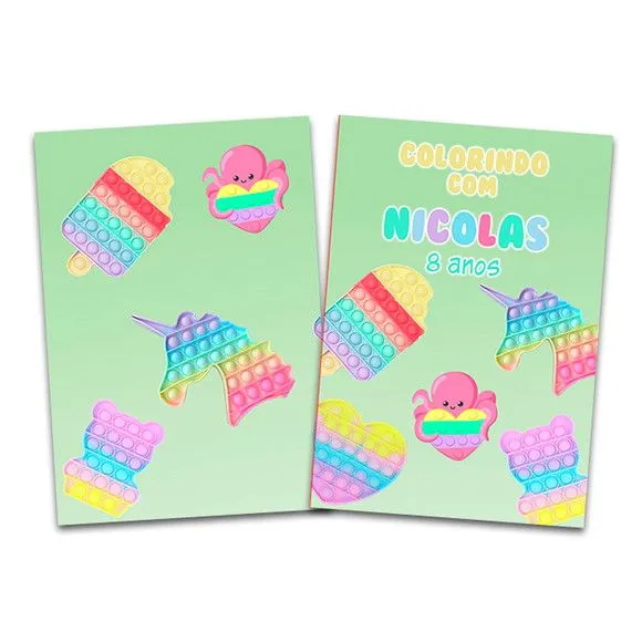 Revista colorir Pop It candy colors 14x10