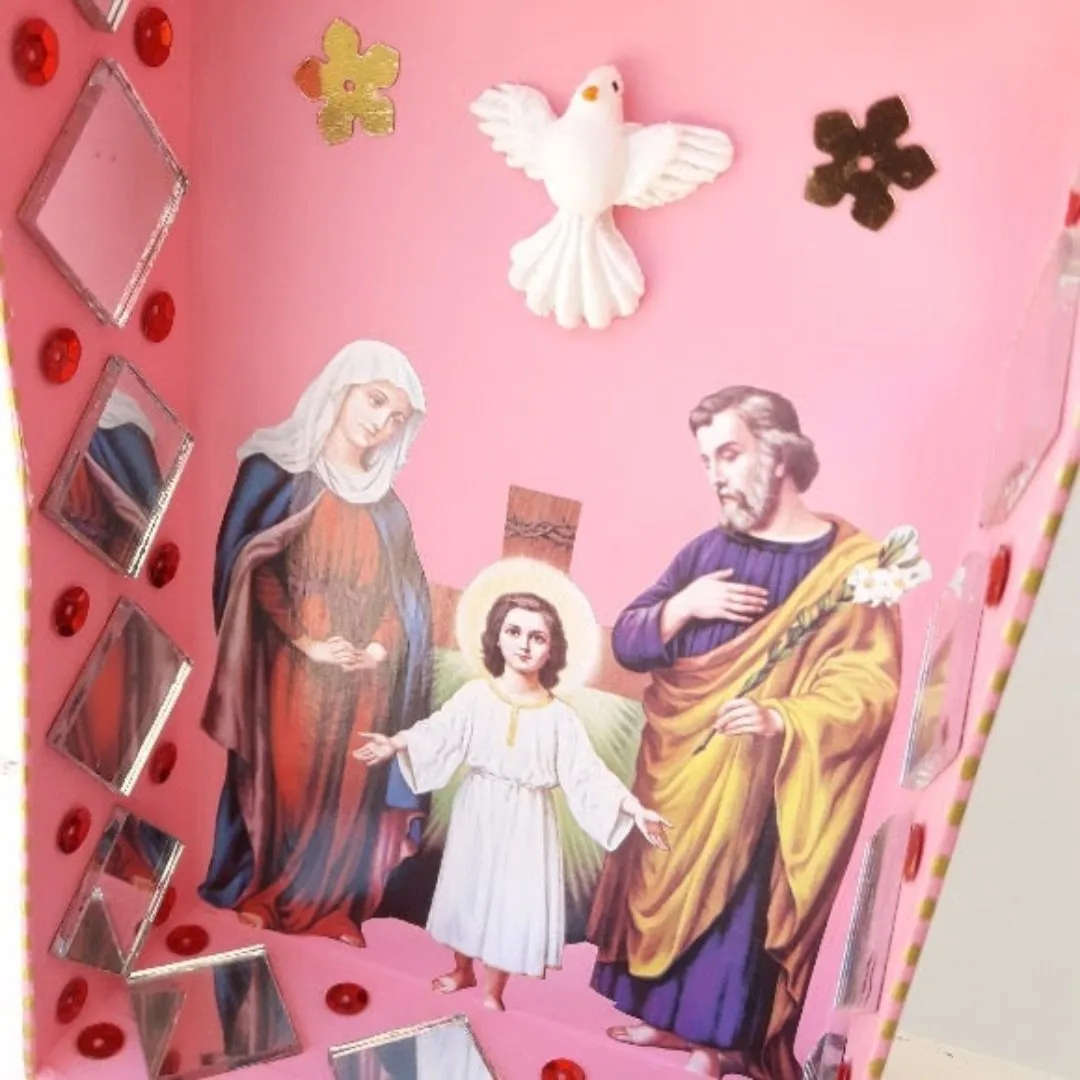 Relicário Sagrada Família Rosa - foto 3