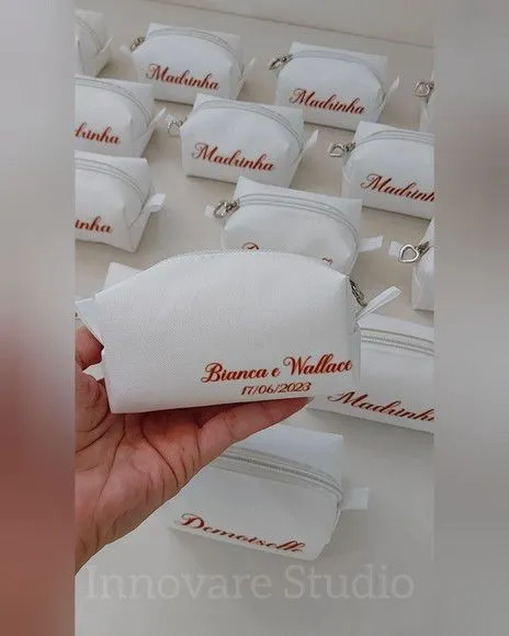 Necessaire Mini Box - Branco e Terracota - foto 3