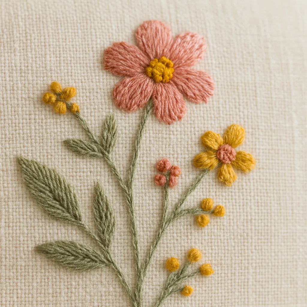 Almofada Bordada com Nome, Jardim de Primavera 45x45 cm - foto 3