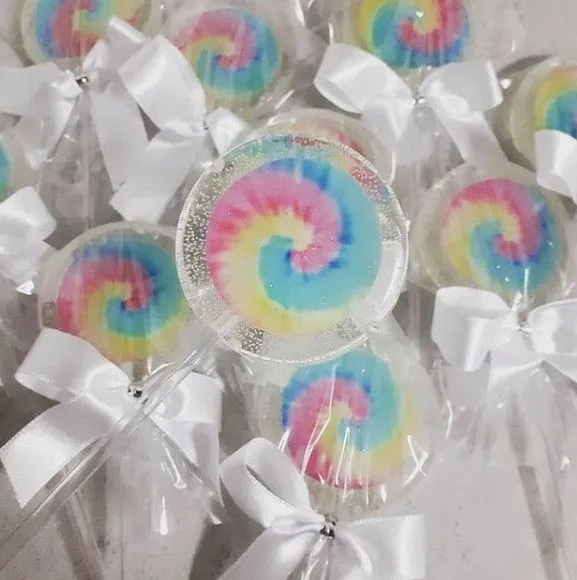Pirulito Tie Dye - feito à mão por Lollipops Cristal