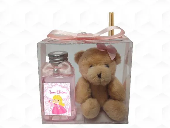 Aromatizador com Ursinha Bela Adormecida Personalizada - artesanato feito à mão por creativitybynina