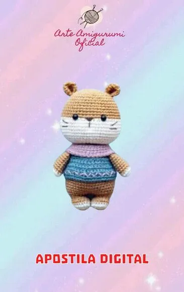 Receita Hamster Fofo Amigurumi - feito à mão por Arte Amigurumi Oficial