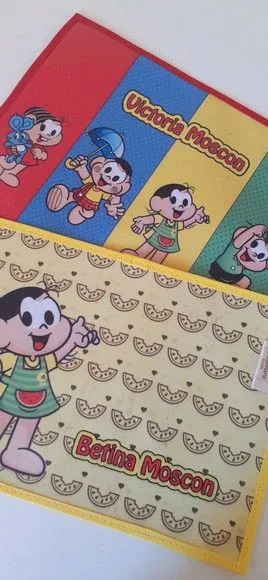 Jogo americano infantil Turma da Mônica - artesanato feito à mão por Innovare Studio