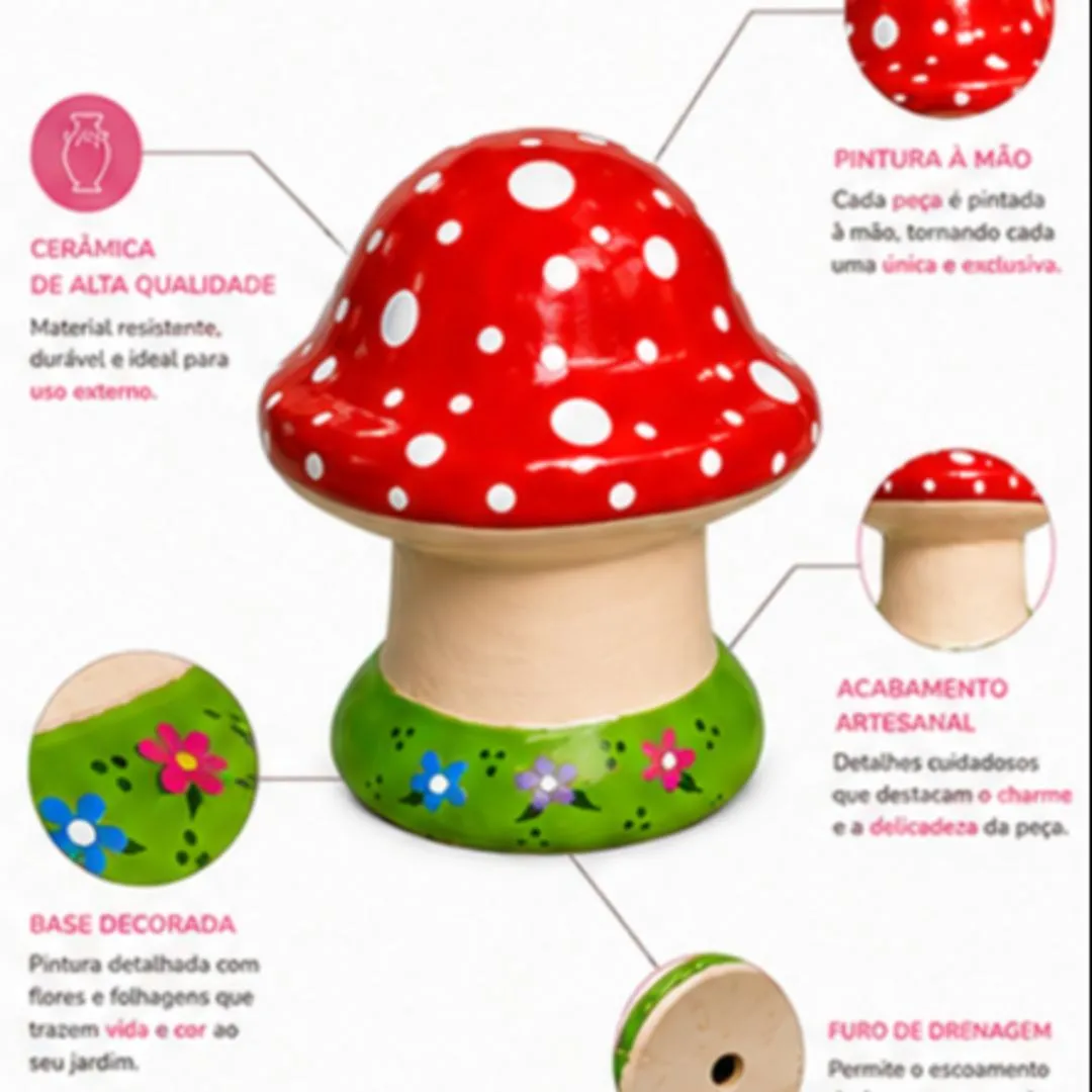 Cogumelo de Decoração para Jardim Artesanal. - foto 5