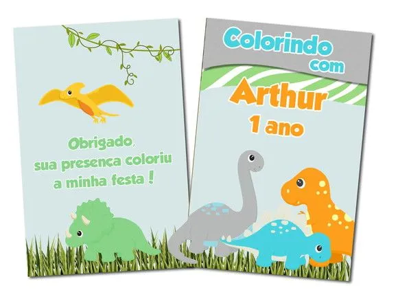 Revista colorir Dinossauro 14x10 - artesanato de PAPCRIE