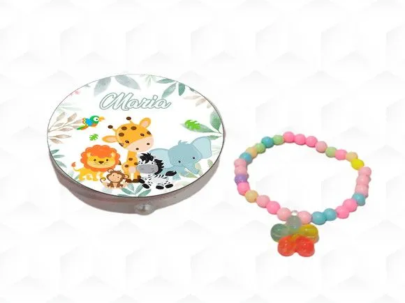 Latinha com Pulseira Safari Personalizada - artesanato feito à mão por creativitybynina