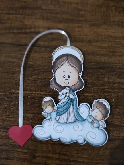 Marcador de Página 08 cm - Nossa Senhora da Conceição T - artesanato de Emejhu Personalizados
