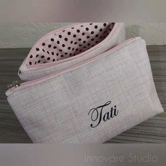 Necessaire Personalizada - Rosé - feito à mão por Innovare Studio