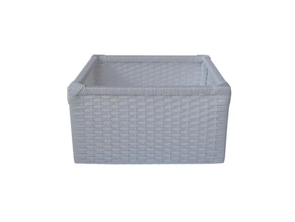 Cesto Organizador Branco 52x40x25 - artesanato de Mundo Urbano