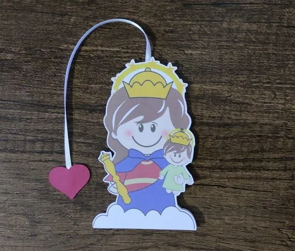 Marcador de Página 10cm - Nossa Senhora Auxiliadora