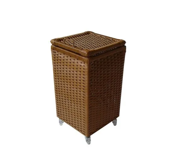 Cesto Roupa Sintét. Avelã 35x35x60 C/ RD - foto 3
