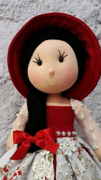 Boneca camponesa - artesanato feito à mão por Ateliê cantinho do bebê
