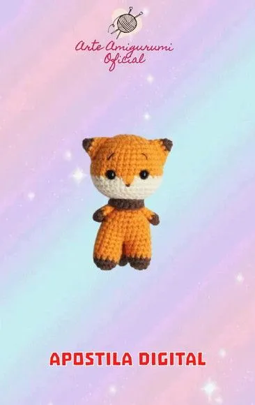 Receita Chaveiro Raposa - Amigurumi - artesanato feito à mão por Arte Amigurumi Oficial