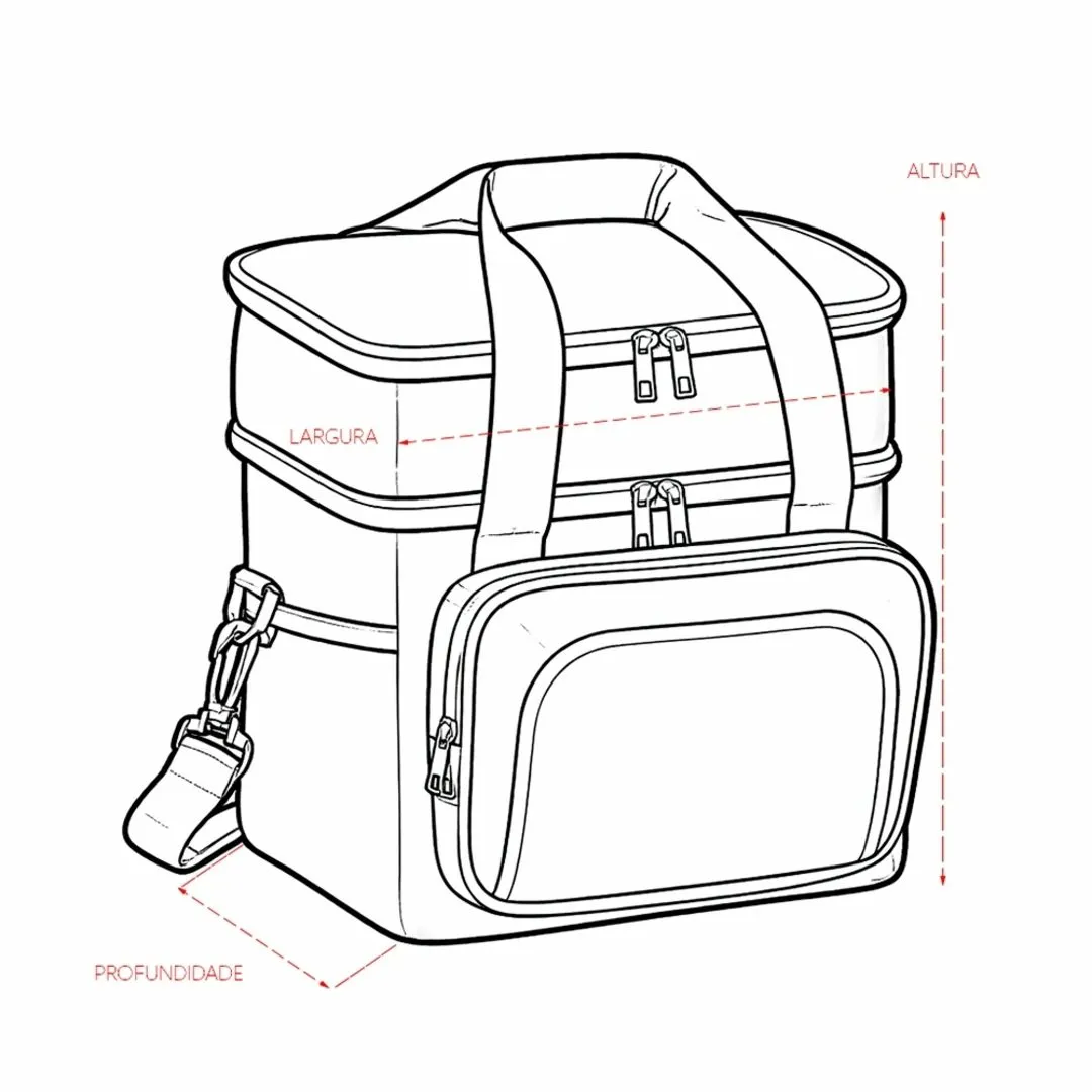 Bolsa Térmica Dupla 12 Litros personalizada com seu logo - foto 3