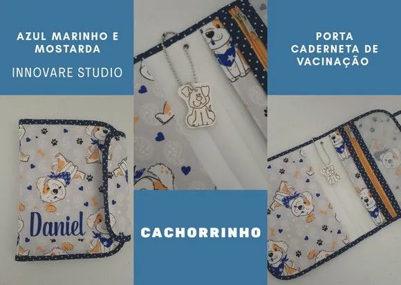Porta caderneta de vacinação e documentos (listras e Pink) - foto 5