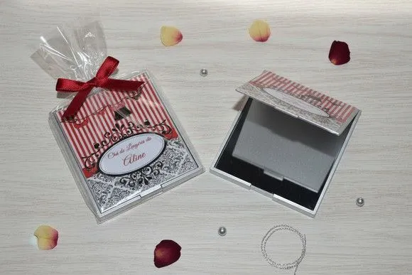 Lembrancinha Espelho - Chá de Lingerie Personalizado - feito à mão por Mi Papelaria Criativa