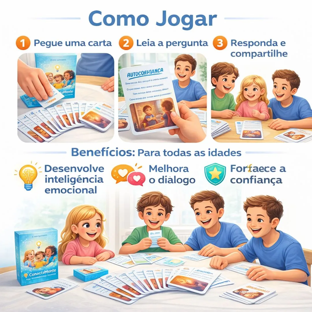 Jogo Das Emoções Infantil Educativo Cartas Terapêuticas JD Arte - foto 8