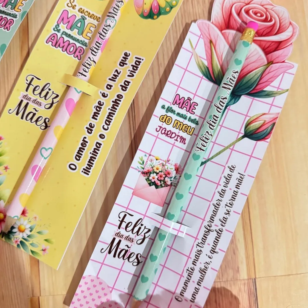 10 Lápis + Card Personalizado para o Dia das Mães - foto 2