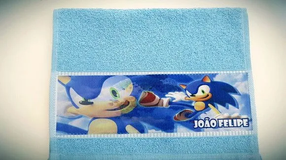 Toalha de mão personalizada Sonic - foto 2