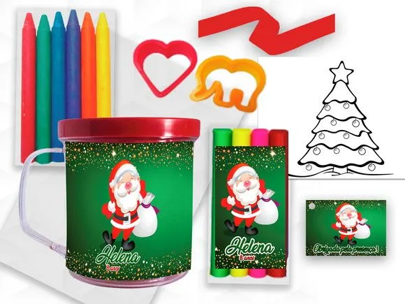 Caneca com Giz e Massinha Natal Personalizada - artesanato feito à mão por creativitybynina