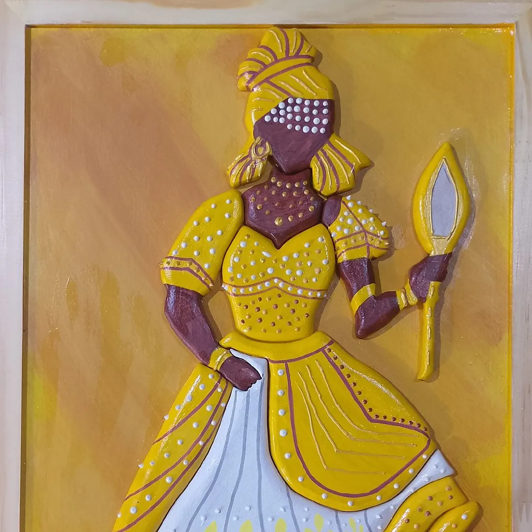 Quadro Orixá Oxun - artesanato de Abilona Art