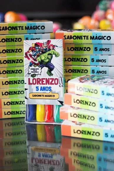 Lembrancinha Infantil Personalizada Sabonete Mágico Herois - foto 2