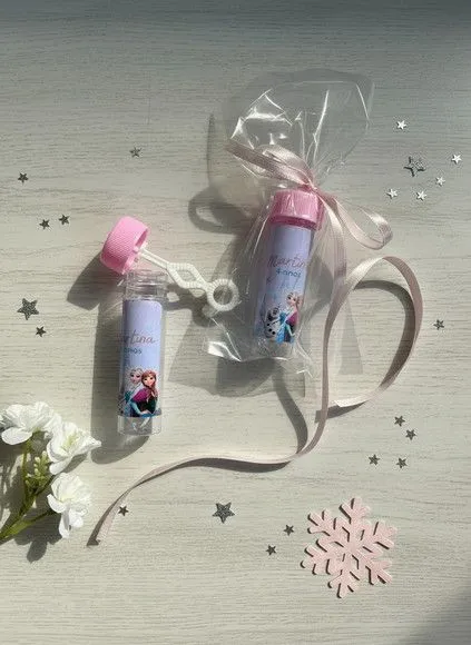 Bolha de Sabão - Frozen Personalizado - artesanato feito à mão por Mi Papelaria Criativa
