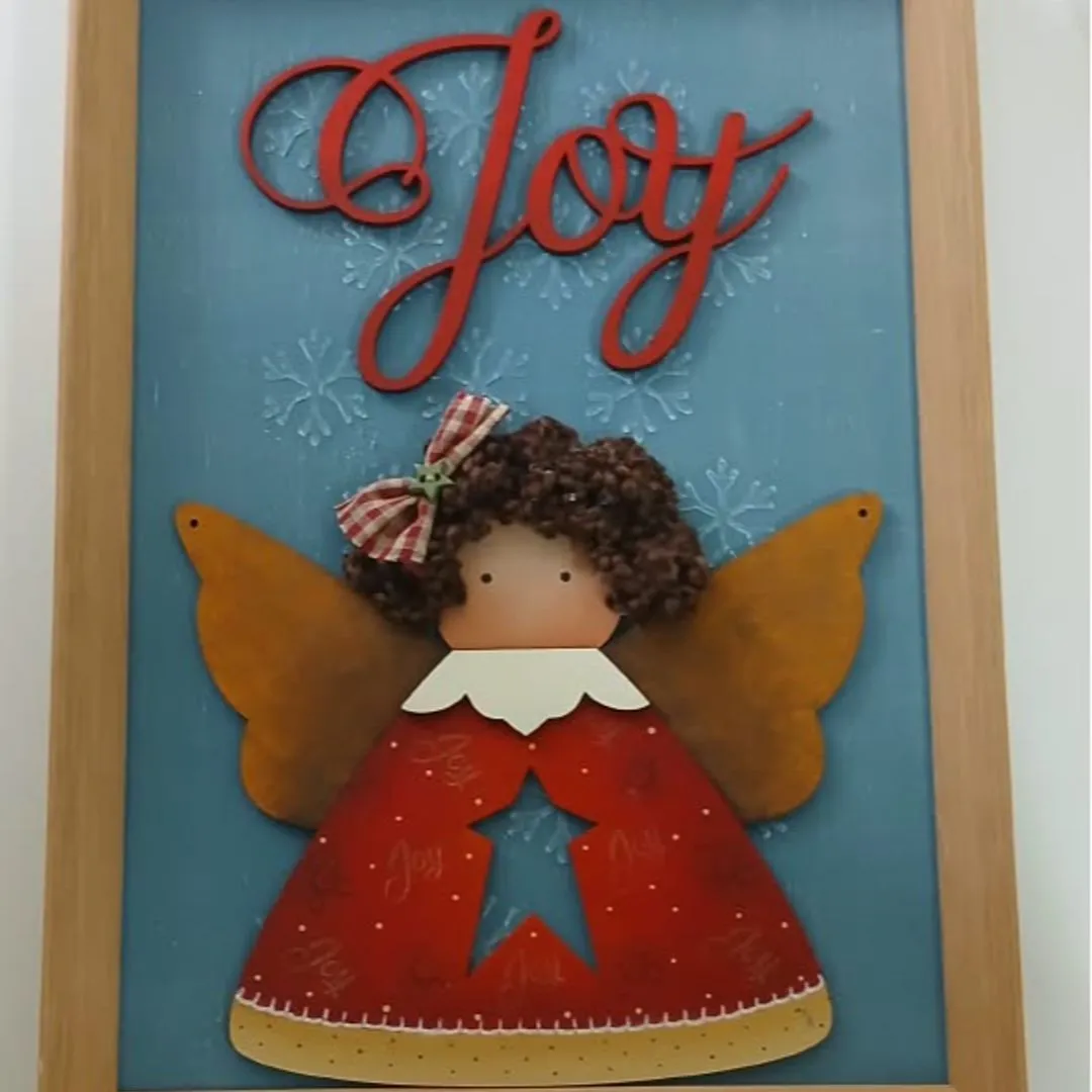 Quadro decorativo Natal Anjo Joy - Alegria - foto 5